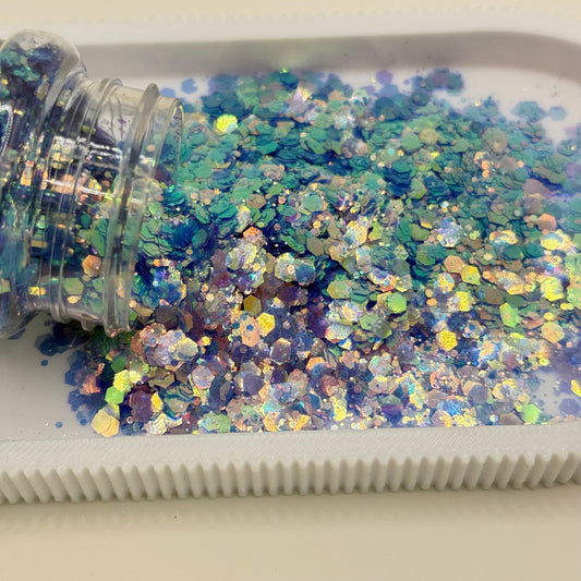 AZURE : HOLOGRAPHIC CHUNKY MIX