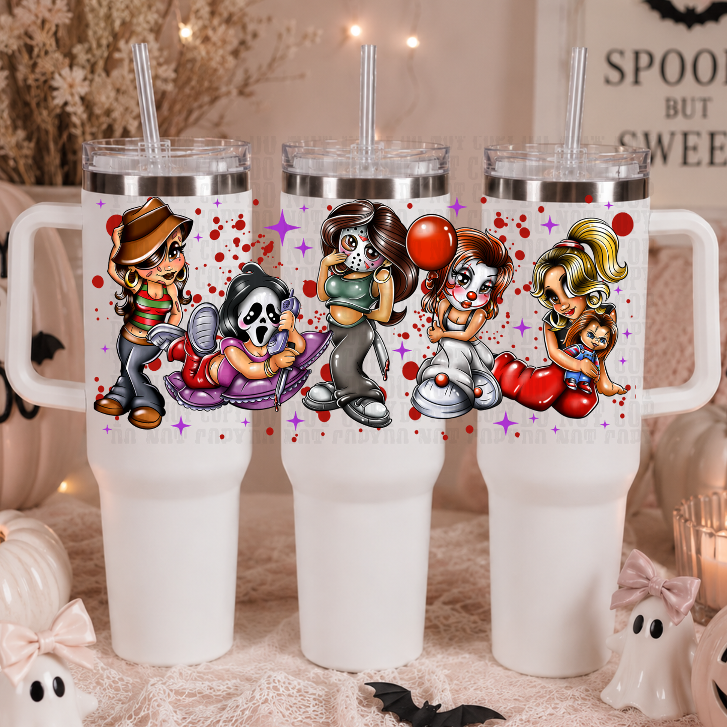 40oz HOME GHOULS UV DTF CUP WRAP