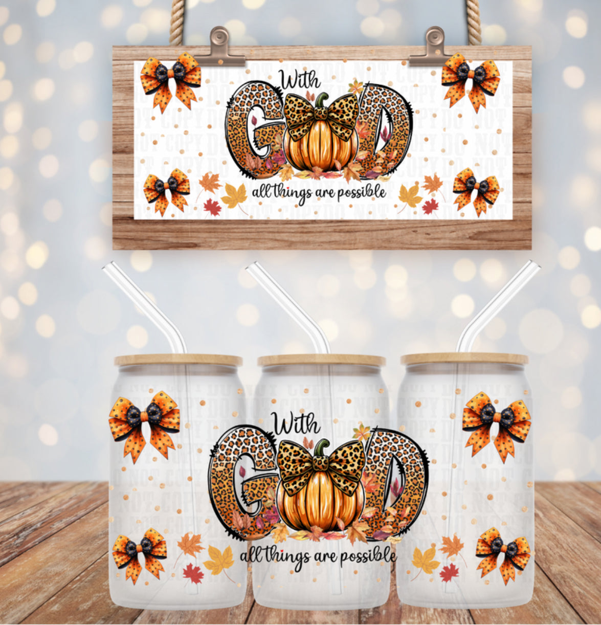Fall with God- Shop Exclusive UV DTF WRAP