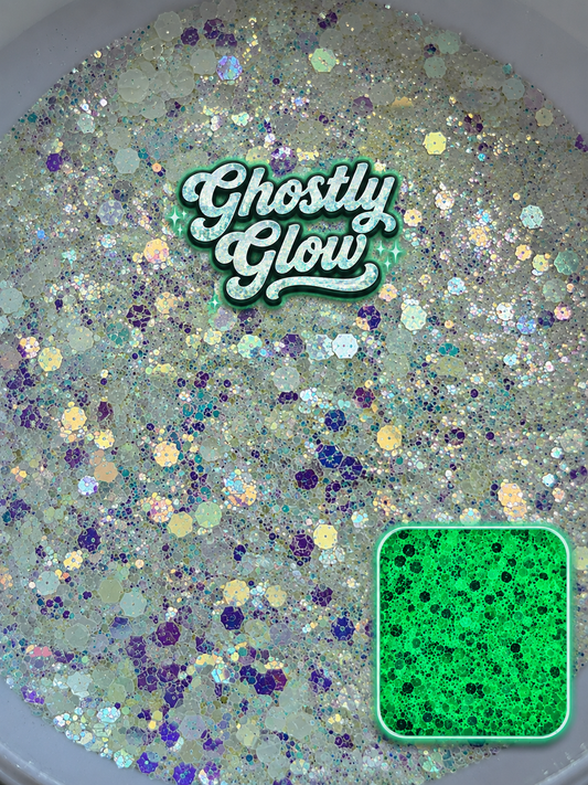 GHOSTLY GLOW CHUNKY MIX GLOW GLITTER