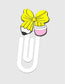 Teacher Pencil Bow Jumbo Paperclip Bookmark | Cute Checkered Planner Clip