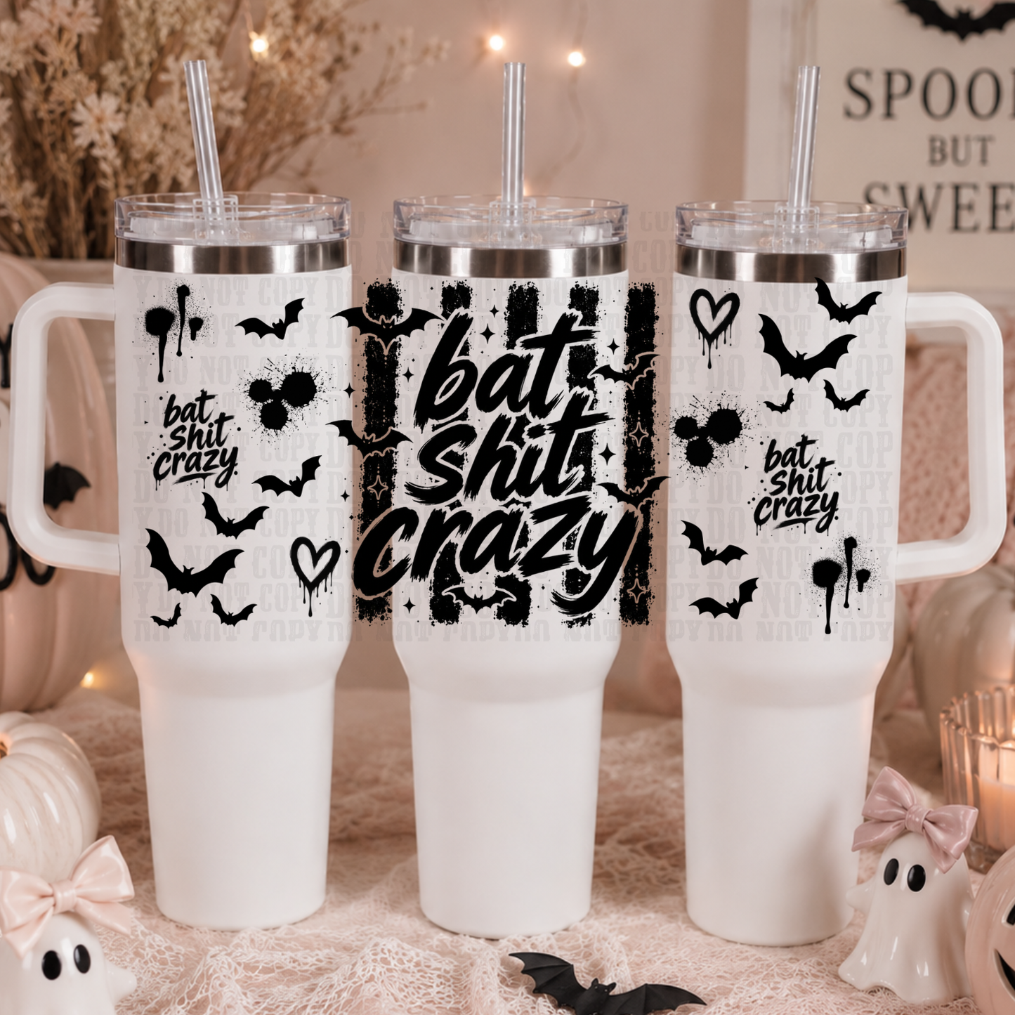 40oz BAT SHIT CRAZY UV DTF CUP WRAP - SHOP EXCLUSIVE BY CIERA