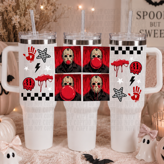 40oz BUBBLE GUM HORROR BUNDLE UV DTF CUP WRAP -SHOP EXCLUSIVE BY CIERA