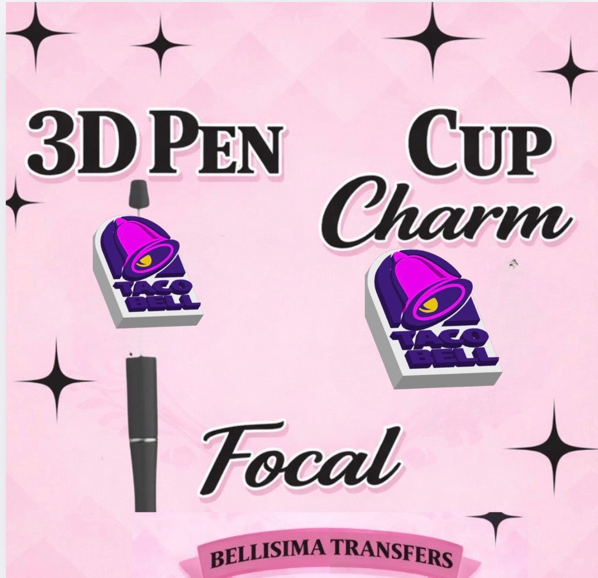 NACHO AVERAGE  Focal for Pen & Cup Charms -Interchangeable Decorative Pen Toppers