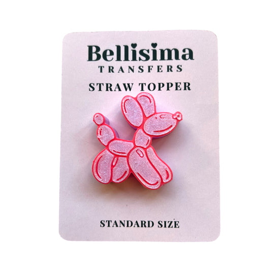 3D Ballon Pup STRAW TOPPER Standard