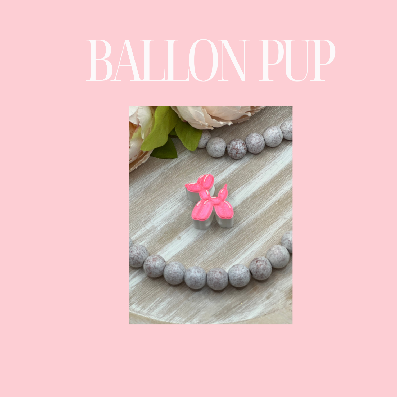 3D Balloon Pup Straw Topper