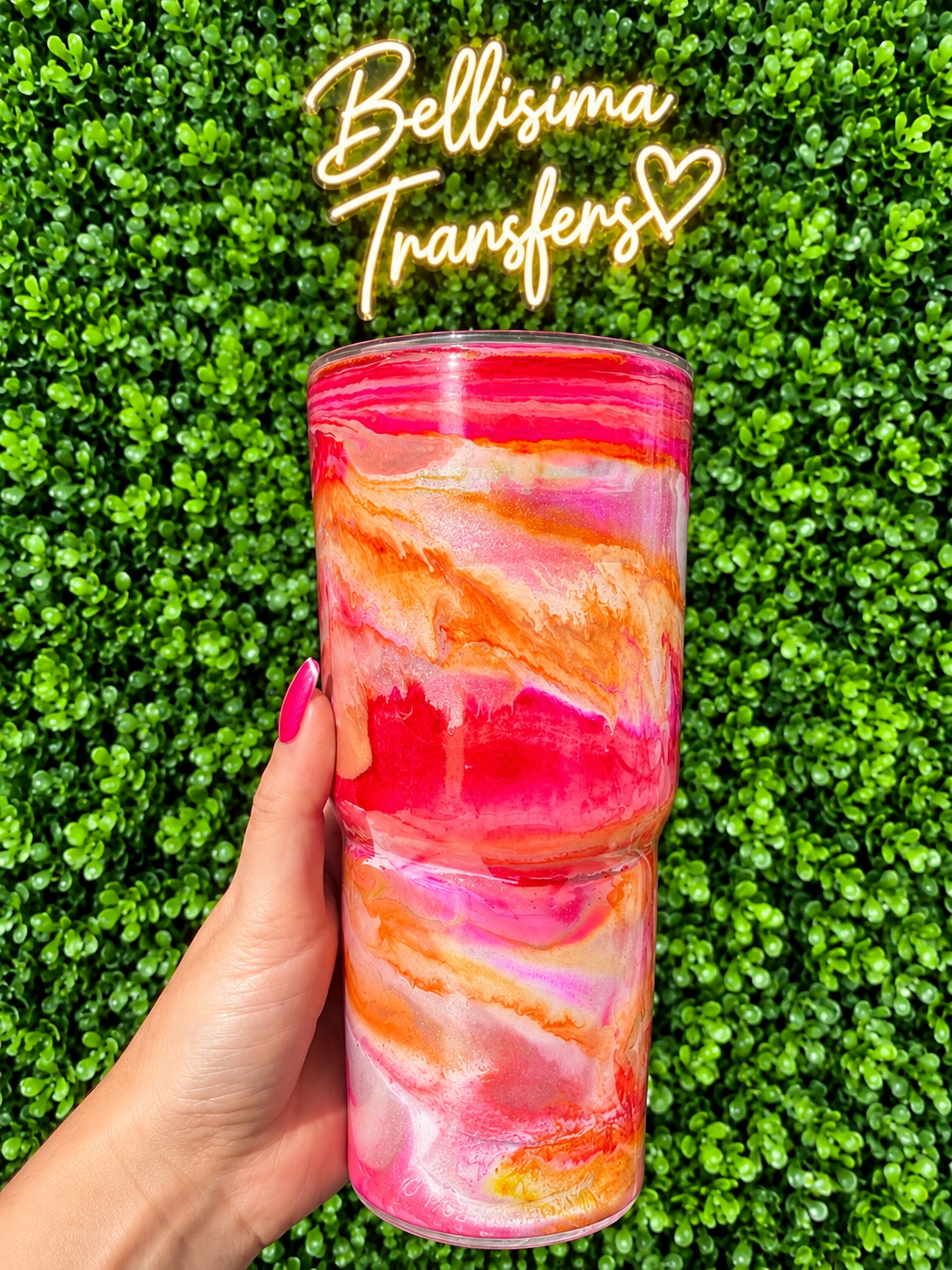 18oz Acrylic Ink Swirl Blank Tumbler – Epoxy Ready DIY Tumbler Blank