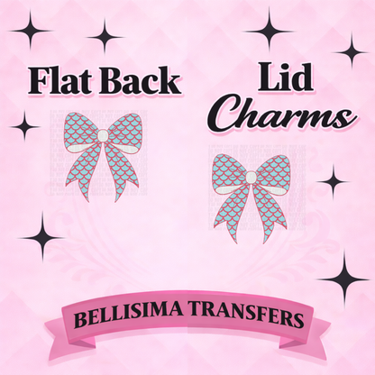 MERMAID BOW-Flat Back Lid Charms
