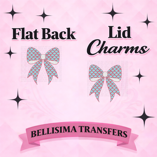 MERMAID BOW-Flat Back Lid Charms