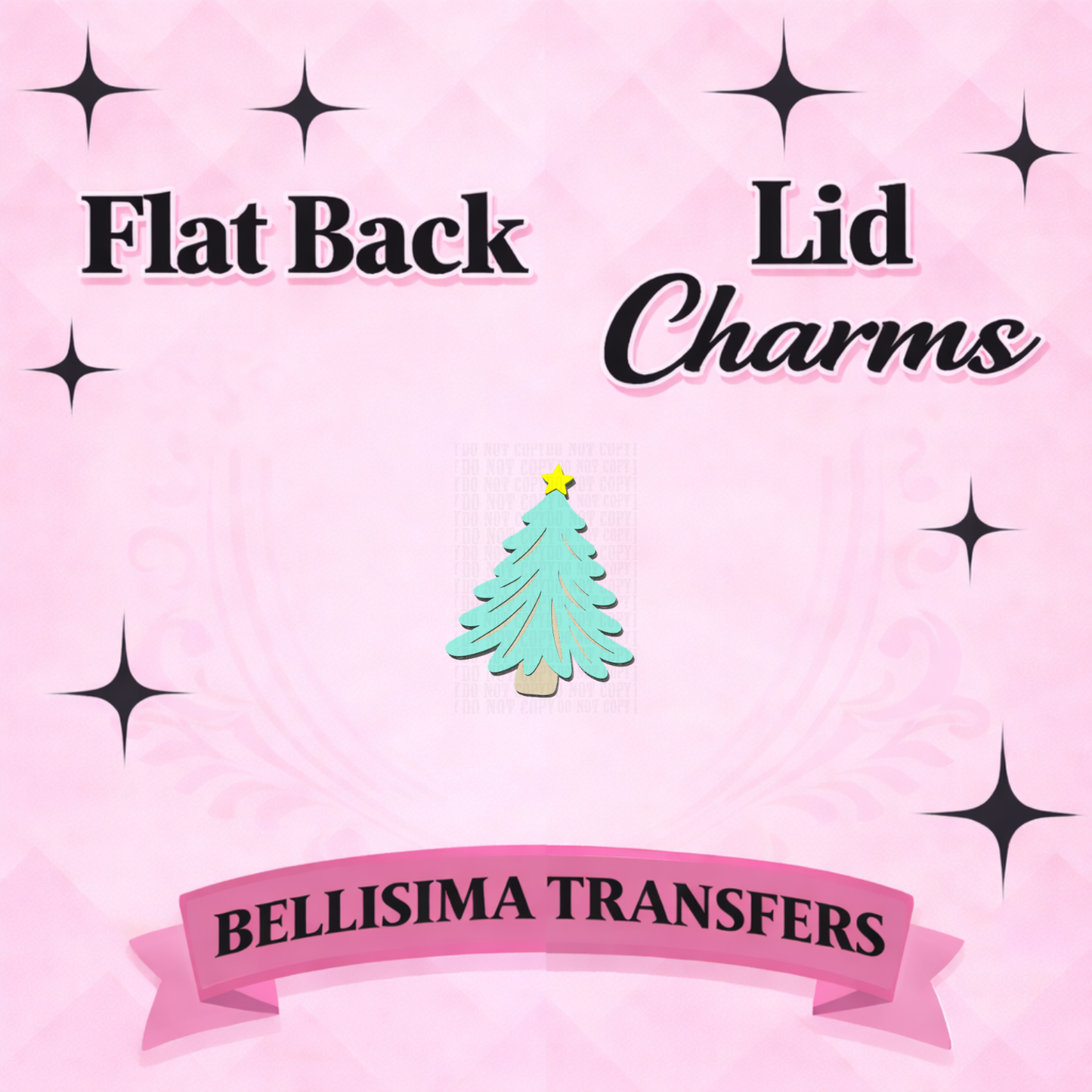 PINE TREE  FLAT BACK CHARM