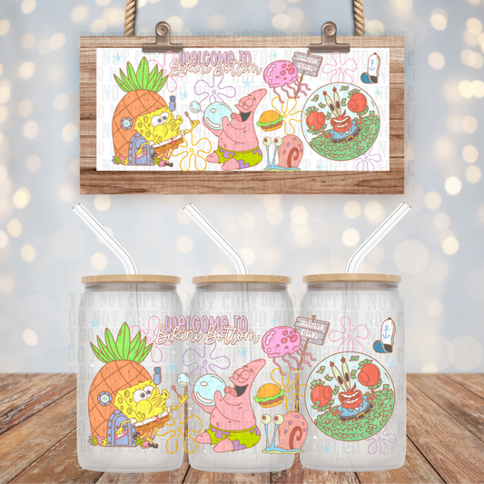 WELCOME TO BIKINI BOTTOM UV DTF CUP WRAP
