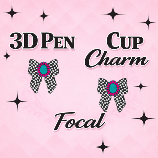 WESTERN BOW Focal for Pen & Cup Charms -Interchangeable Decorative Pen Toppers