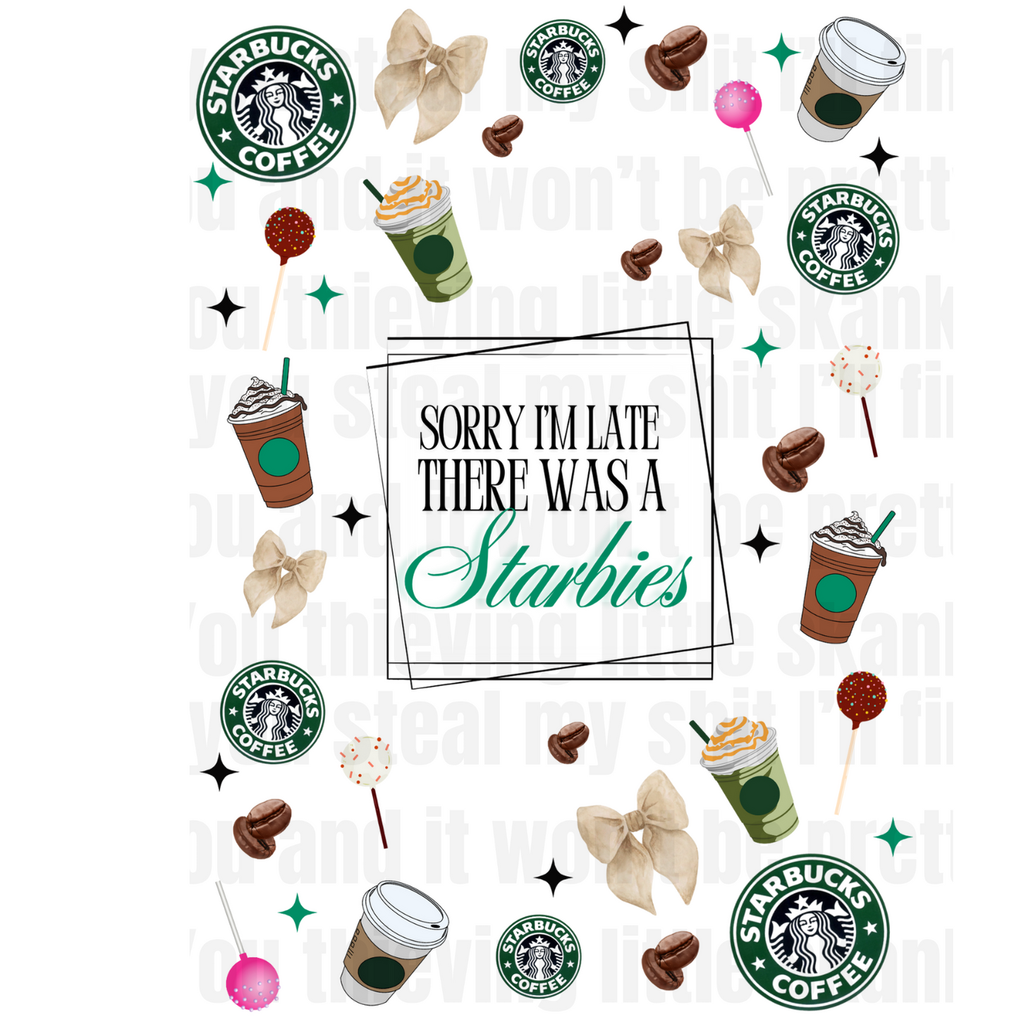 SORRY I'M LATE - STARBIES  UV DTF Element Sheet -SHOP EXCLUSIVE BY TORRIE