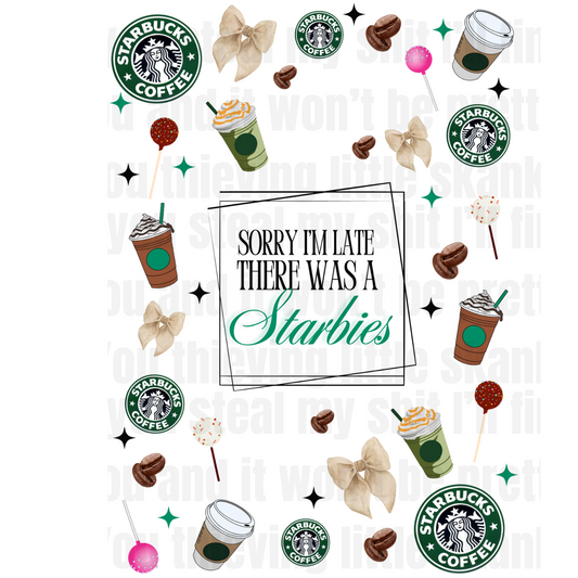 SORRY I'M LATE - STARBIES UV DTF Element Sheet -SHOP EXCLUSIVE BY TORRIE