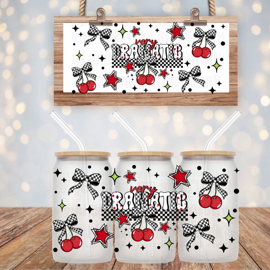 VERY DRAMATIC CHERRY UV DTF CUP WRAP