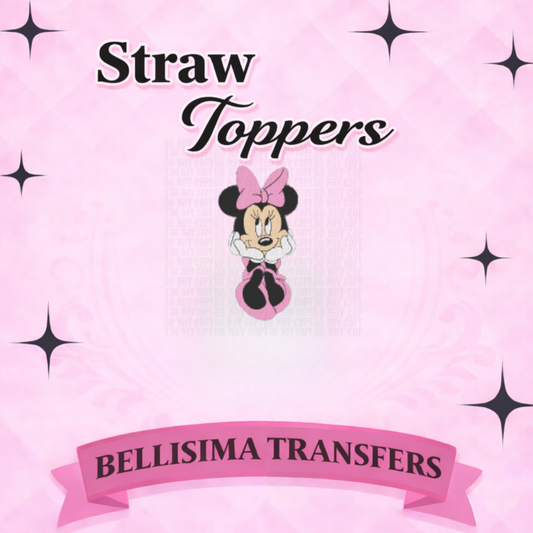 CUTESY MOUSE  Straw Topper – 3D Printed Tumbler Accessory | Standard or Stanley