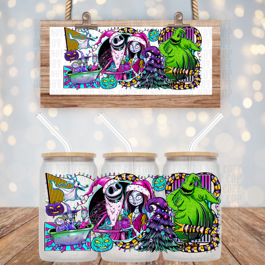 NEON N BEE SEE CHRISTMAS UV DTF CUP WRAP