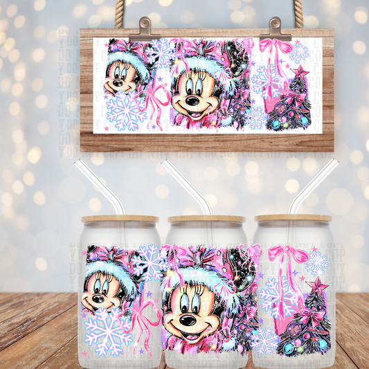 PINK MOUSE SELFIE UV DTF CUP WRAP