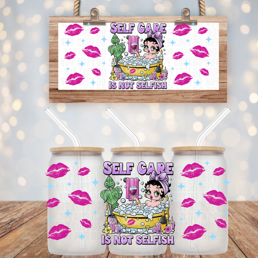 SELF CARE BETTY - 16oz UV DTF CUP WRAP