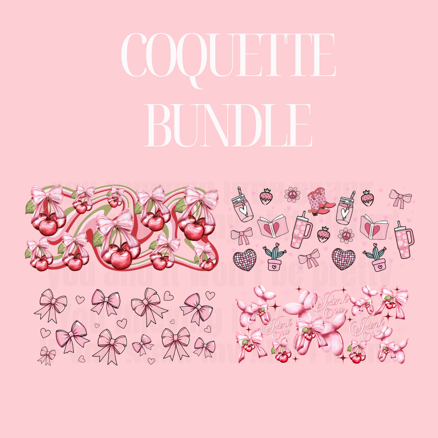 Coquette Bundle for Tumbler Keychains