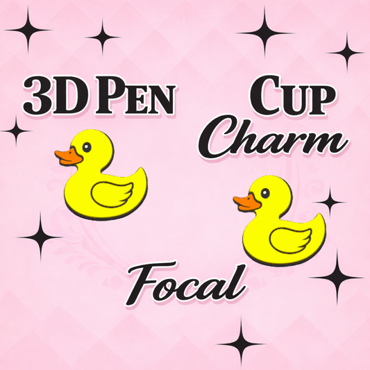 RUBBER DUCKY  Focal for Pen & Cup Charms -Interchangeable Decorative Pen Toppers