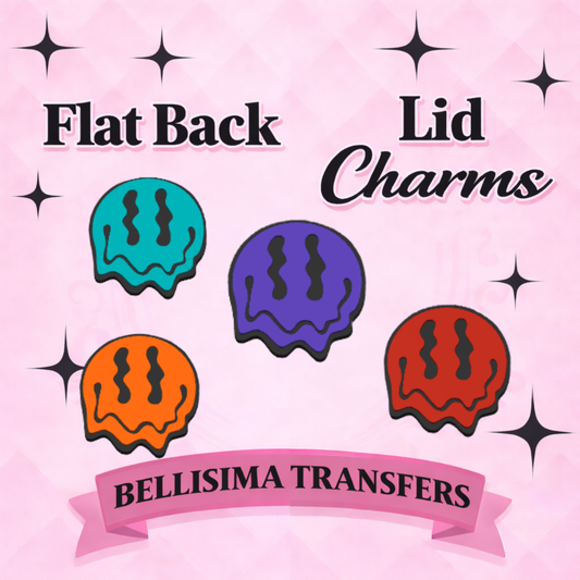 DRIPPY SMILEY Flat Back Lid Charms