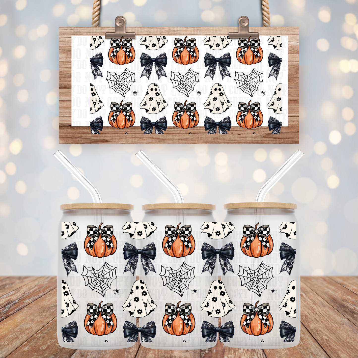 COQUETTE PUMPKIN GHOSTY  UV DTF WRAP