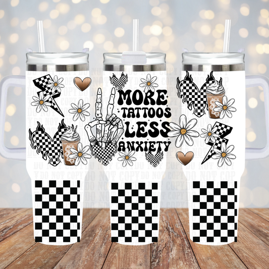 40oz MORE TATTOOS UV DTF CUP WRAP