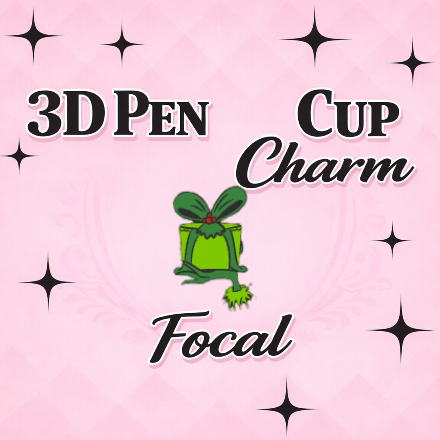 GRUMPY GIFT Focal  for Pen & Cup Charms -Interchangeable Decorative Pen Toppers