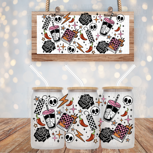 FIRE BOOKS UV DTF CUP WRAP