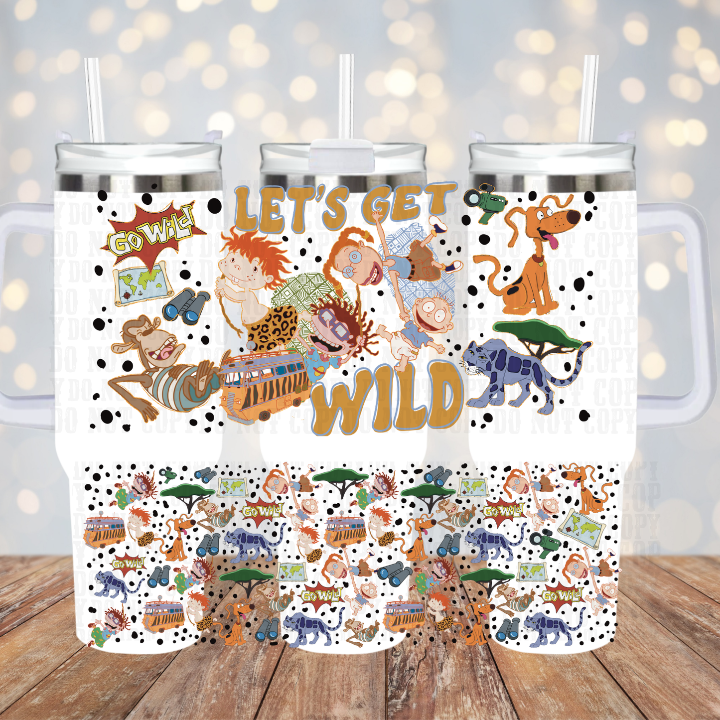 40oz SUMMER RUG RATS  UV DTF CUP WRAP