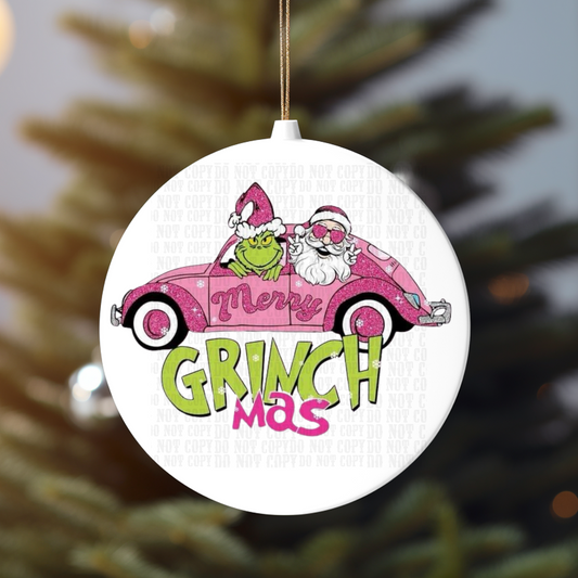 GRUMPY + SANTA ORNAMENT UV DTF DECAL