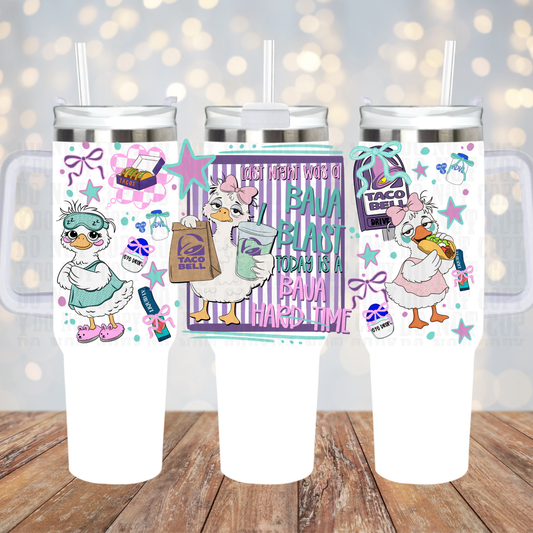 40oz Taco Bell Hangover UV DTF Cup Wrap -SHOP EXCLUSIVE