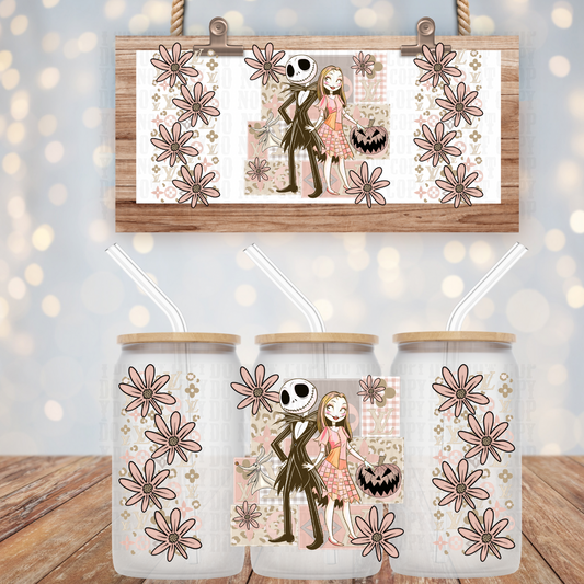 INSPIRED SCARY COUPLE UV DTF CUP WRAP