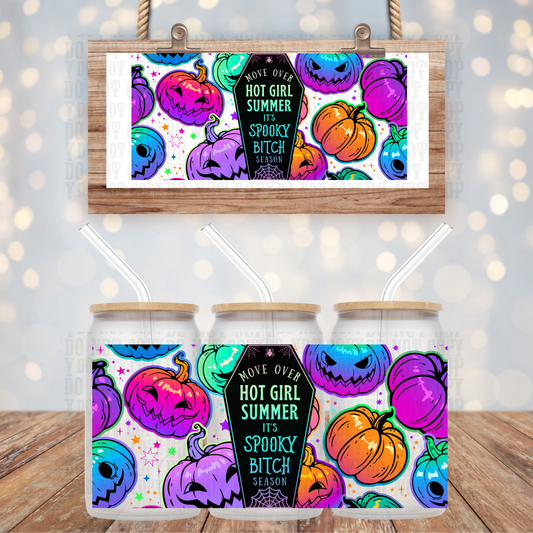 SPOOKY BITCH SEASON UV DTF CUP WRAP