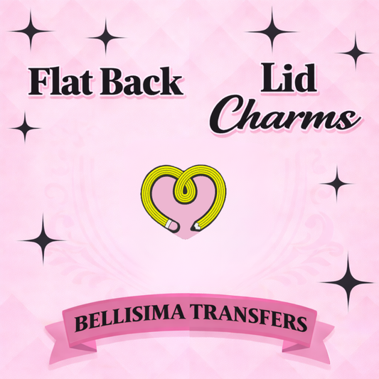 PENCIL HEART FLAT Back Lid Charms