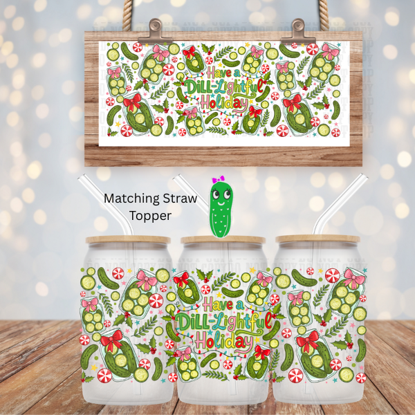 PICKLE HOLIDAY UV DTF CUP WRAP