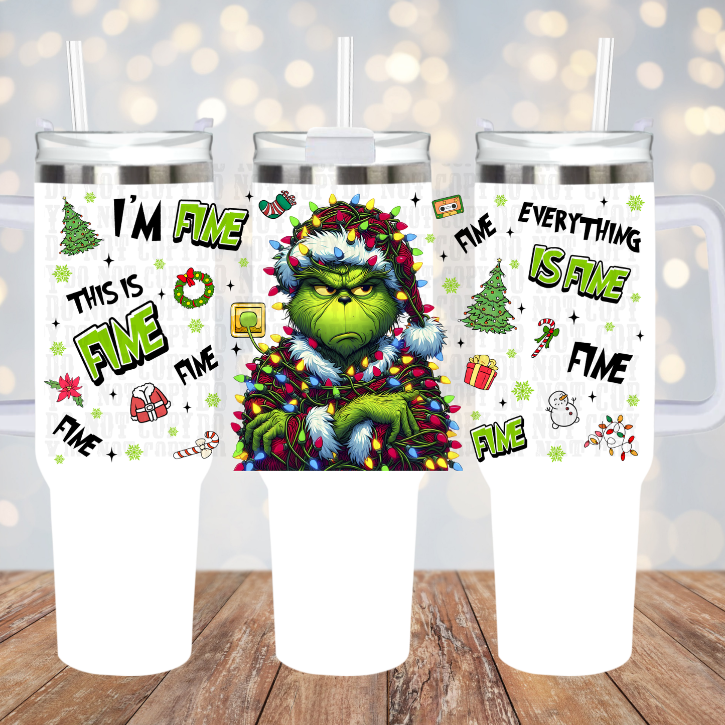 40oz I'M FINE UV DTF CUP WRAP