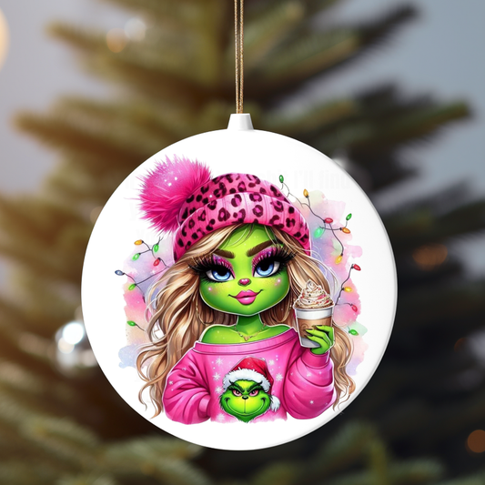 BOUJEE PINK COFFEE GIRL  UV DTF DECAL