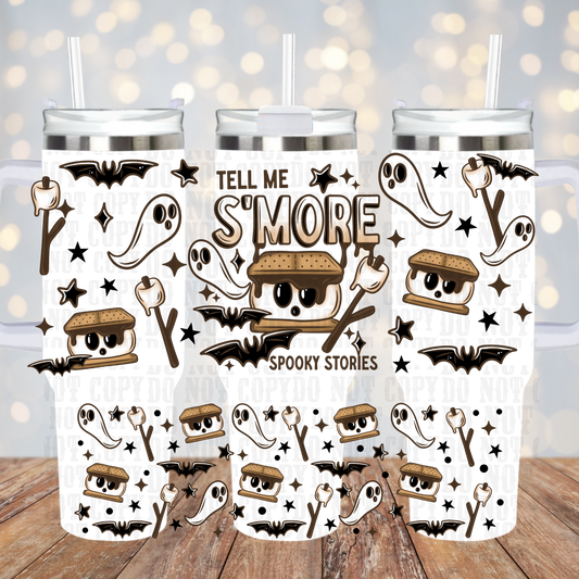 40oz SMORE SPOOKY  UV DTF CUP WRAP