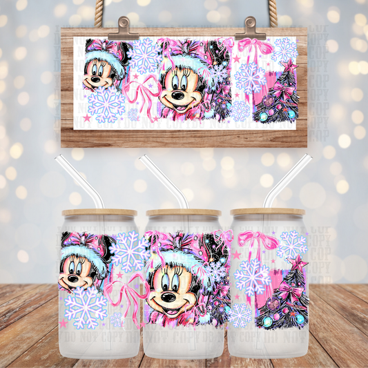 HOLIDAY MS. MOUSE  UV DTF CUP WRAP