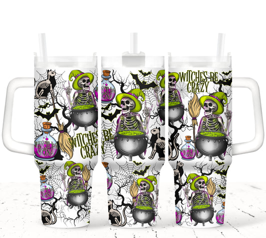 40oz Witches Be Crazy UV DTF Wrap