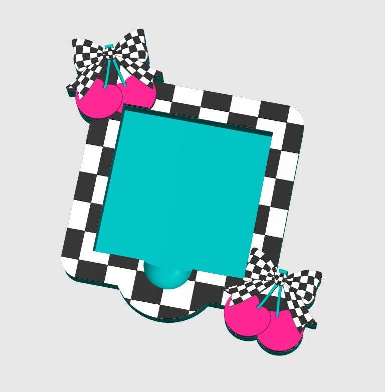 CHERRY CHECKER Sticky Note Holder | Desk Decor |  Desk Accessories