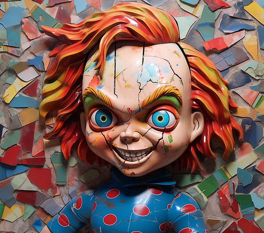 3D Colorful Chucky Horror  Sublimation Print