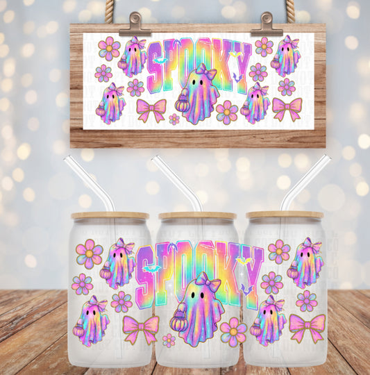 Ghosty-Spooky Babe Neon  UV DTF WRAP