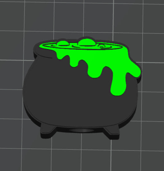3D Cauldron Straw Topper Standard or Stanley Size