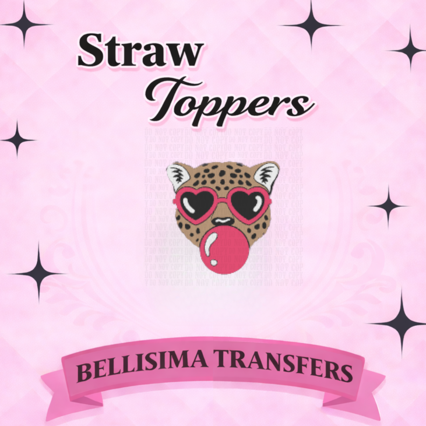 CHEETAH PET BUBBLE  Straw Topper – 3D Printed Tumbler Accessory | Standard or Stanley