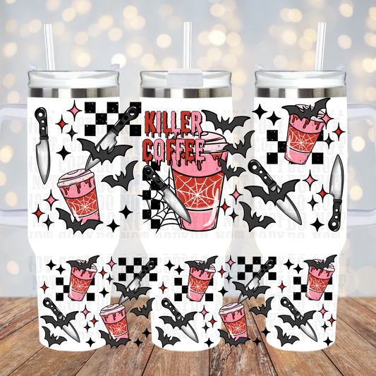 40oz KILLER COFFEE UV DTF CUP WRAP