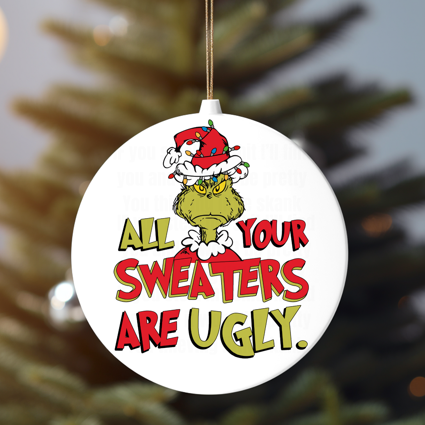 UGLY SWEATER  UV DTF DECAL