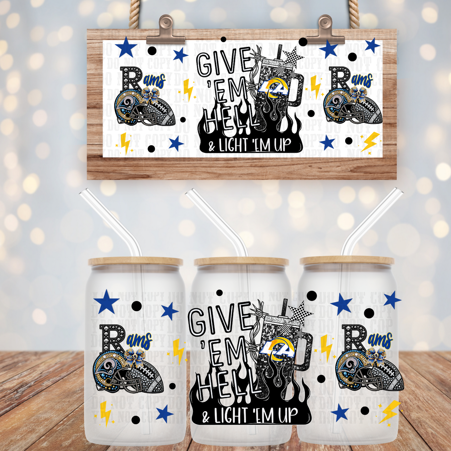 Wildcard Football Bundle UV DTF CUP WRAP